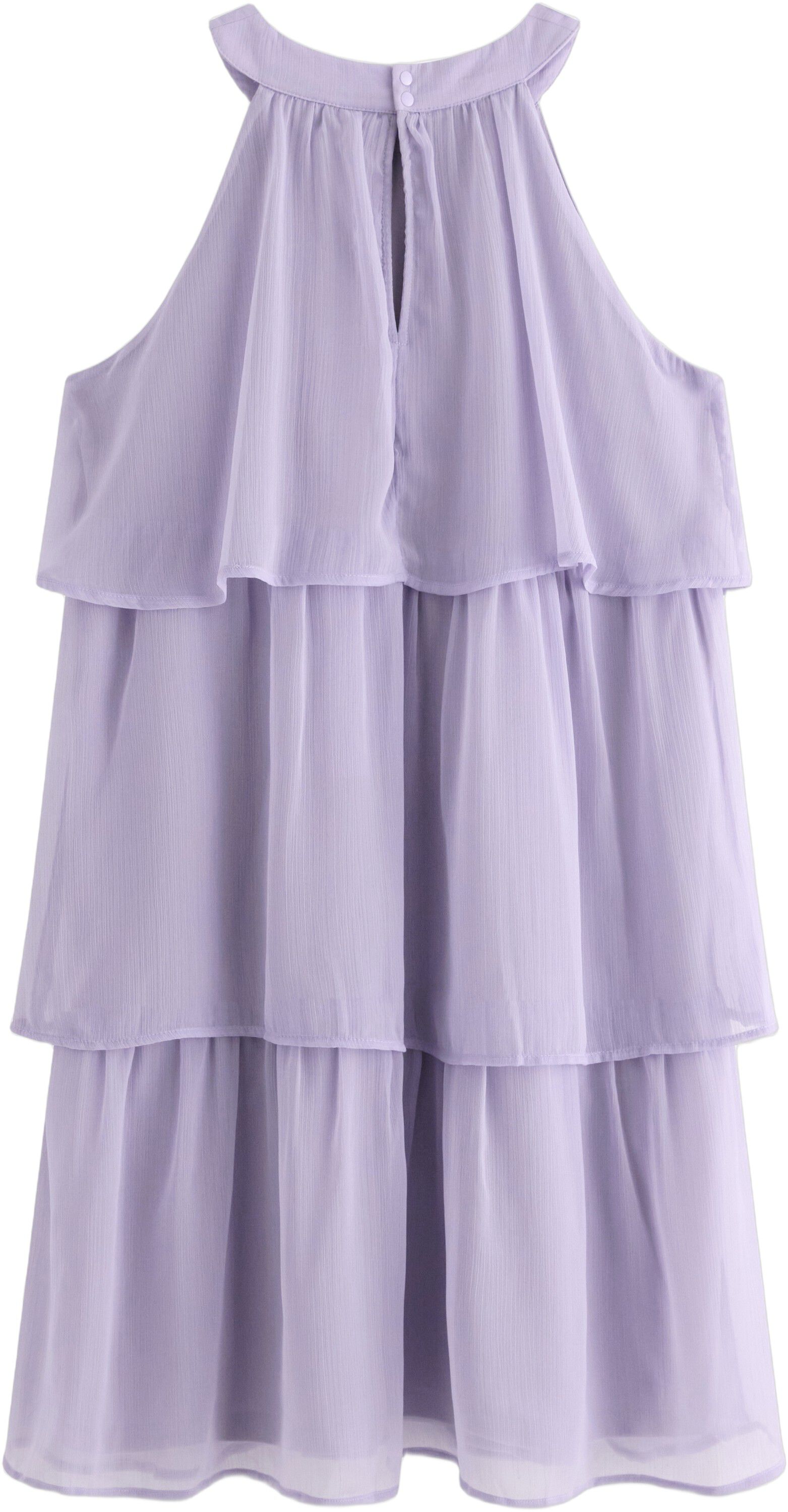 Ermel&oslash;s kjole i chiffong med strass