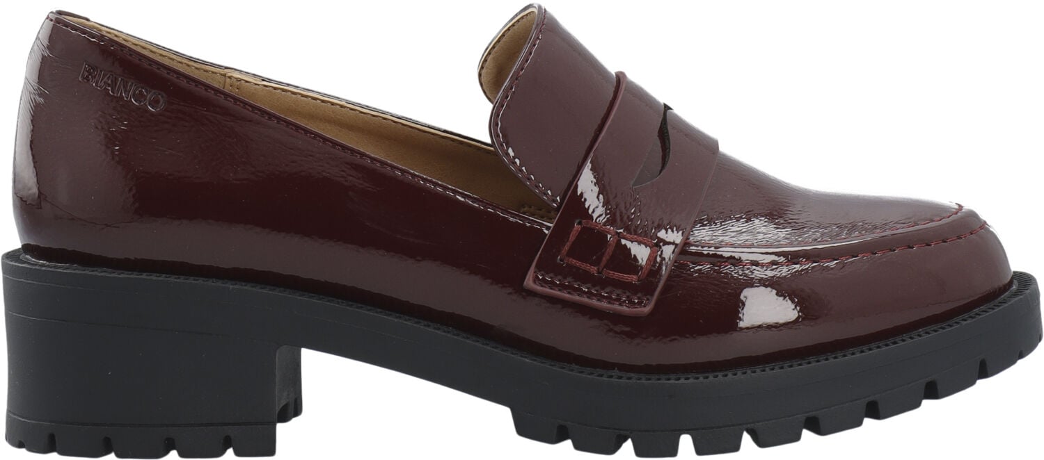BIAPEARL Simple Penny Loafer Patent Aquarius