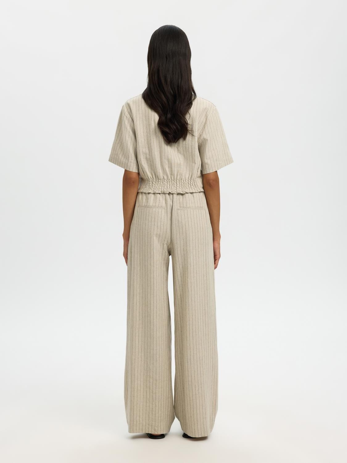 Slfmariam Mw Wide Linen Blend Pant B