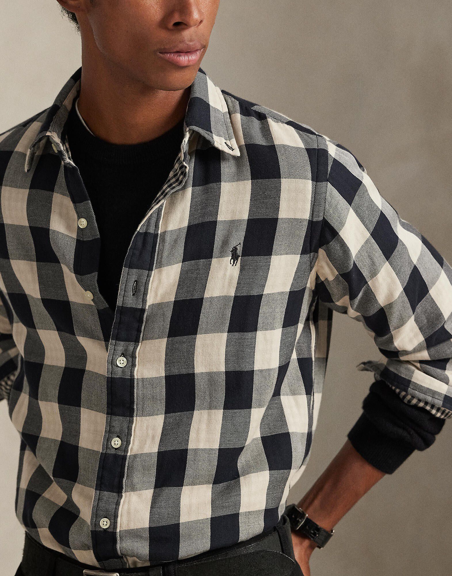 Custom Fit Plaid Double-Faced Shirt