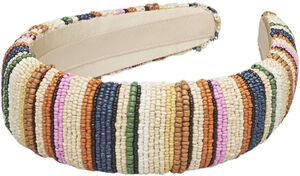 Stripes Wide Beaded Hairbrace