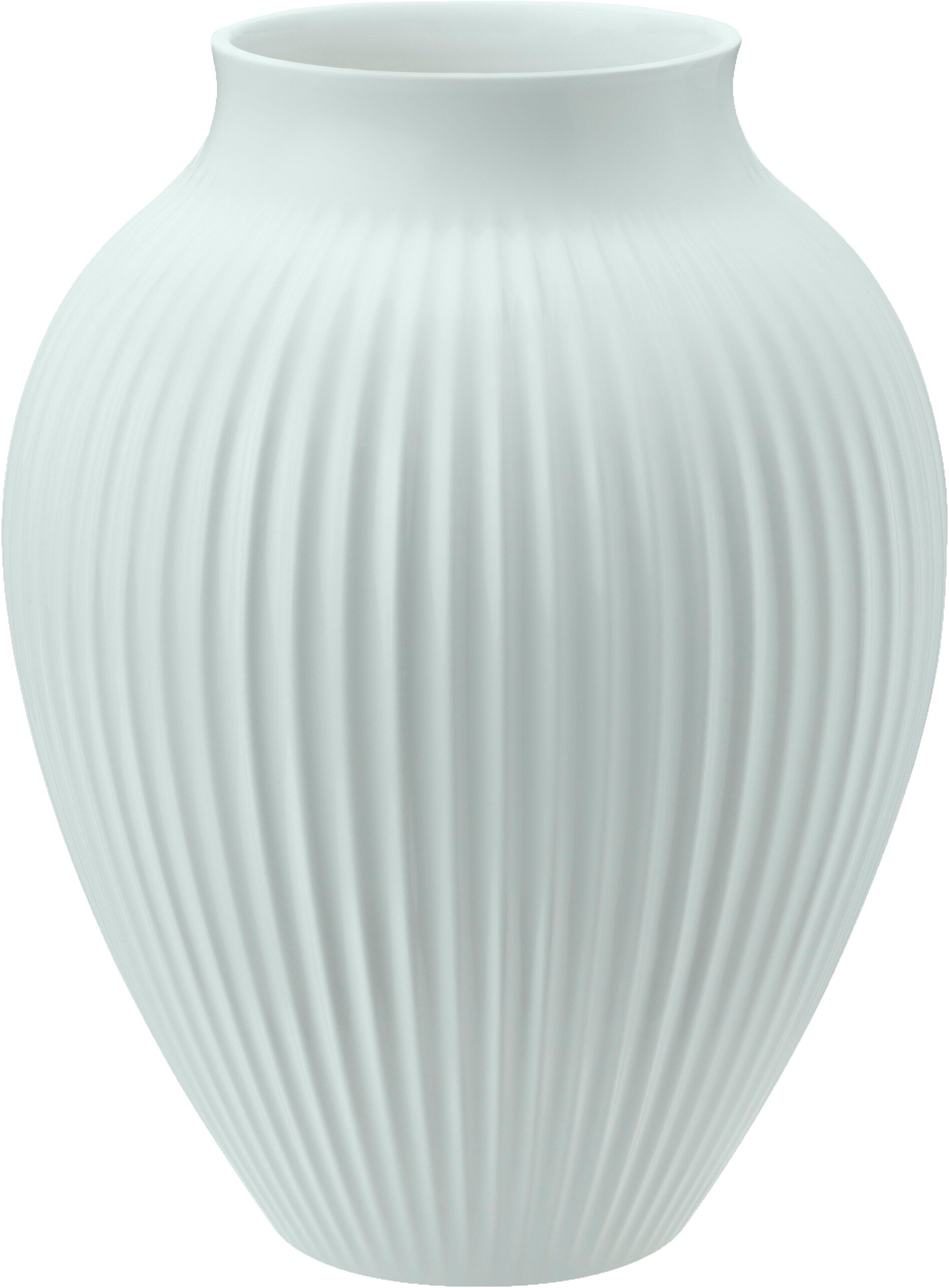 Knabstrup vase H 20 cm ripple mat ice blue