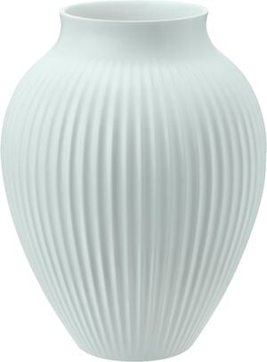 Knabstrup vase H 20 cm ripple mat ice blue