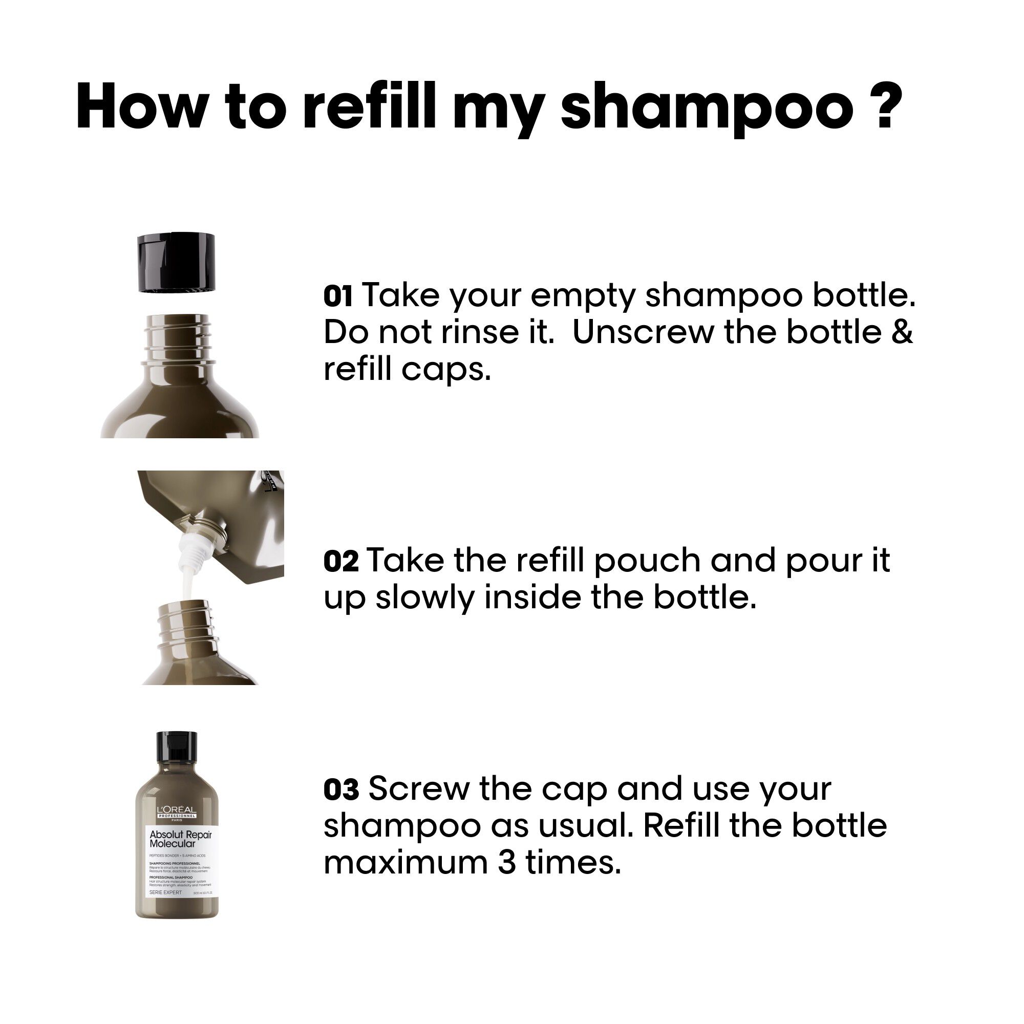 Absolut Repair Molecular Shampoo Refill