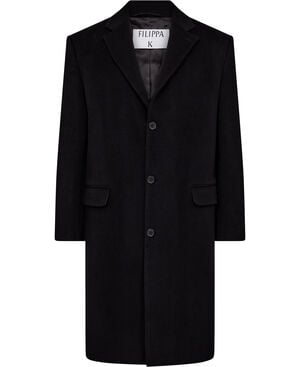 Relaxed Wool Crombie Coat