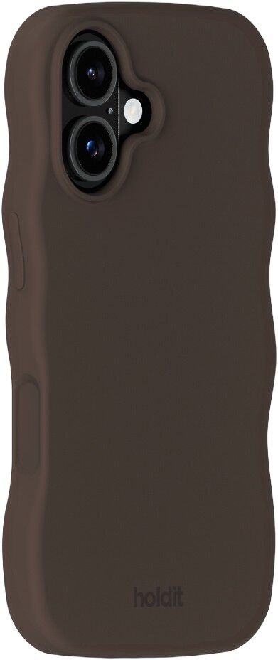 Wavy Case Silicone MagSafe Cpt. IPH 16 Chocolate