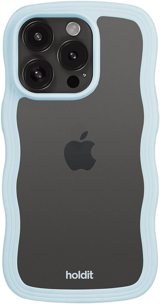 Wavy Case iPhone 15 Pro Max Mineral Blue/Transparent