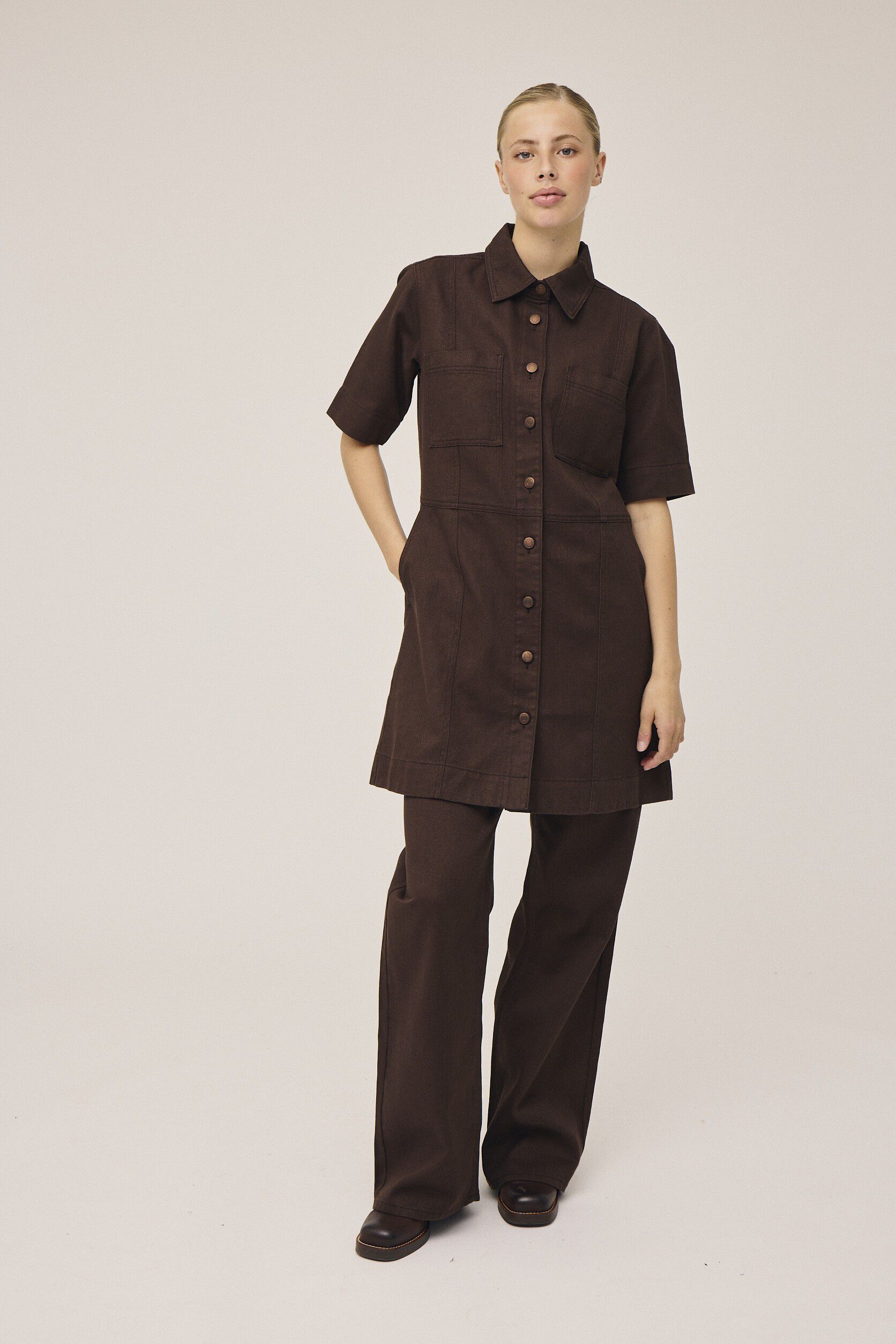 Emma 5 Denimkjole - 100% &Oslash;kologisk bomuld GOTS