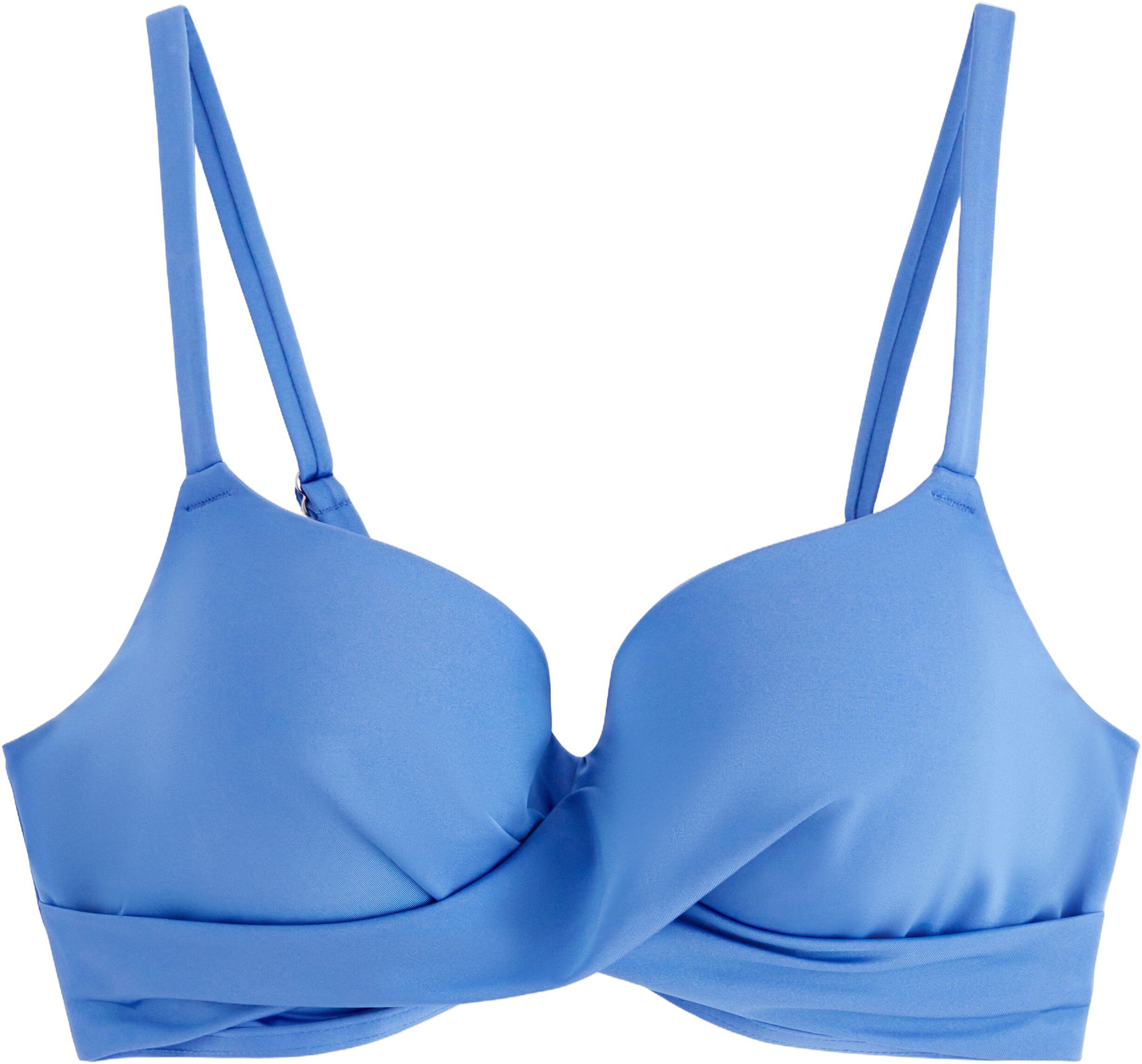 Sleek bikini bra with padded cups a