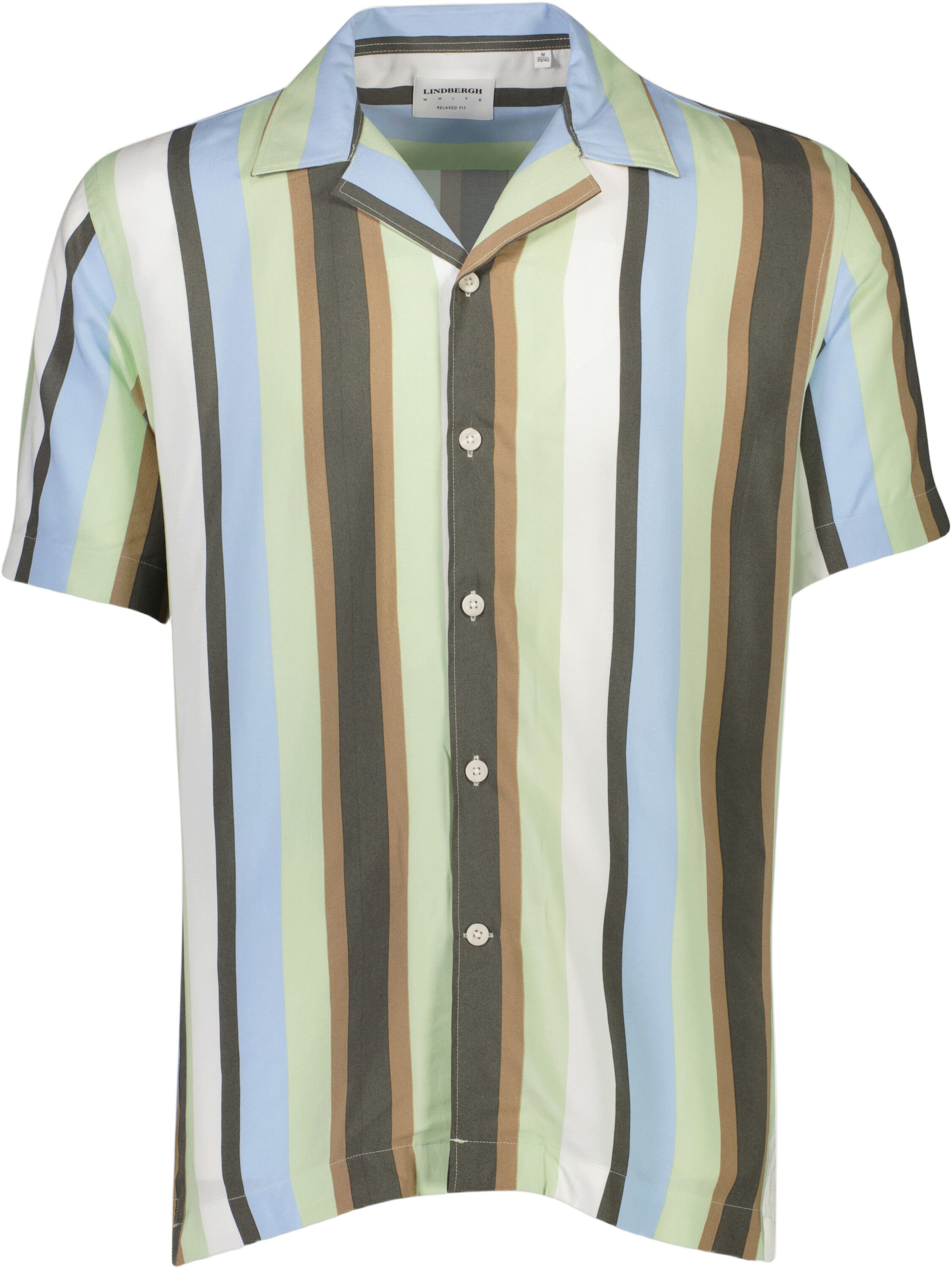 Bold stripe viscose shirt S/S
