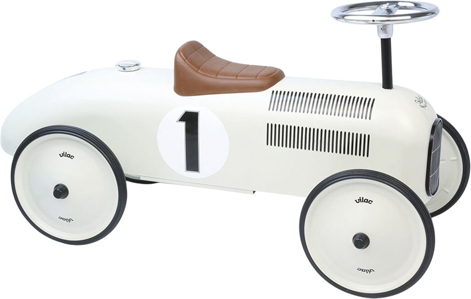 Vilac - G&aring;bil i metal - R&aring;hvid