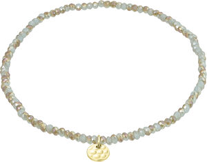 INDIE bracelet blue, gold-plated