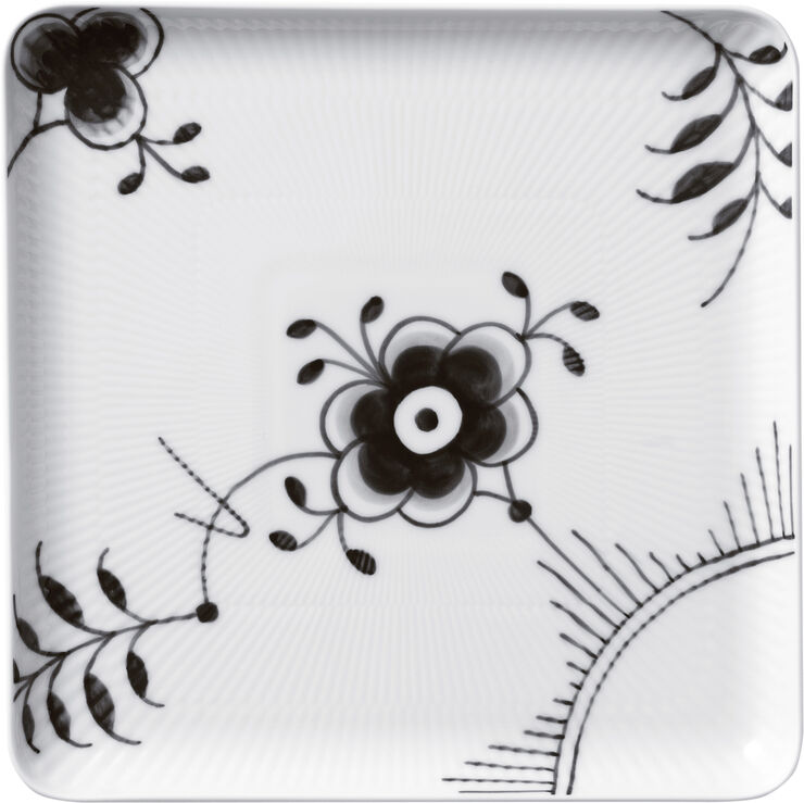 Sort Mega Riflet 20 cm Firkantet tallerken