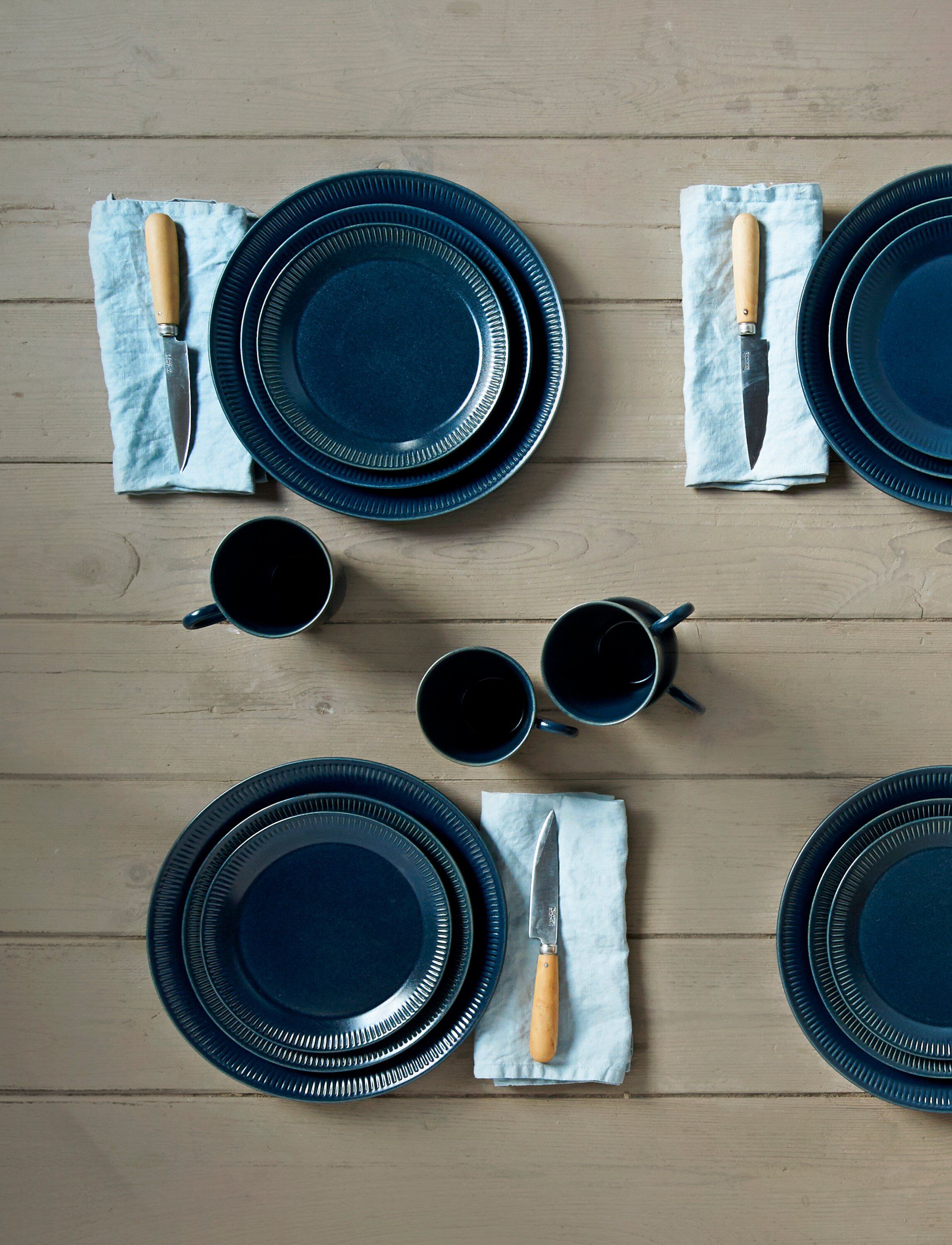 Tallerken, bl&aring;, &Oslash;19 cm