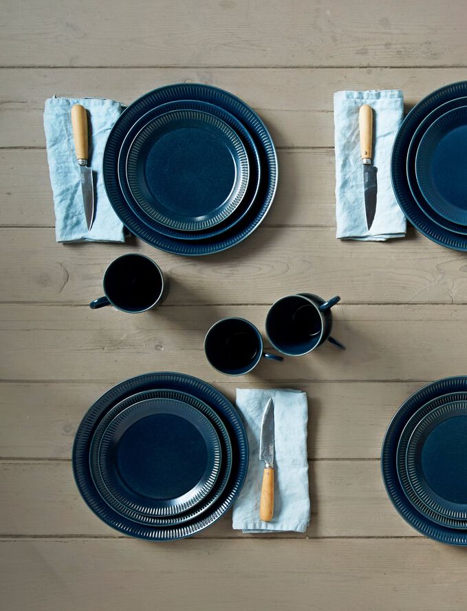 Tallerken, blå, Ø19 cm