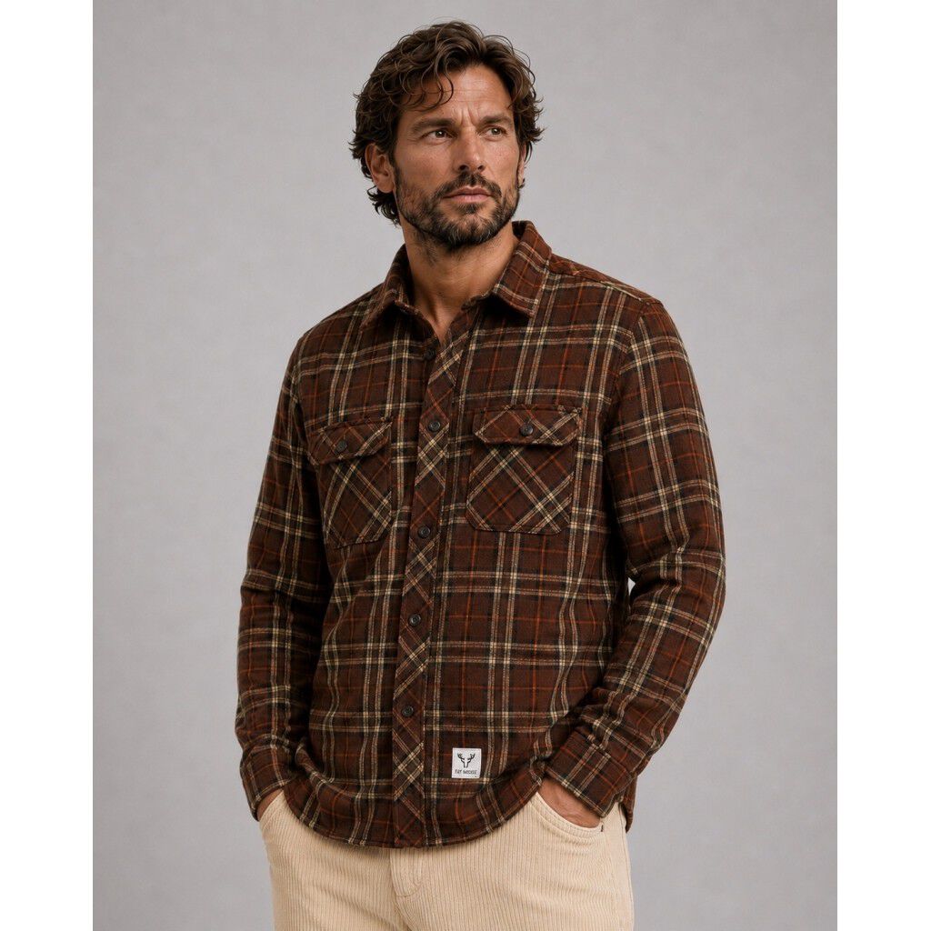 New Adrian cotton check shirt