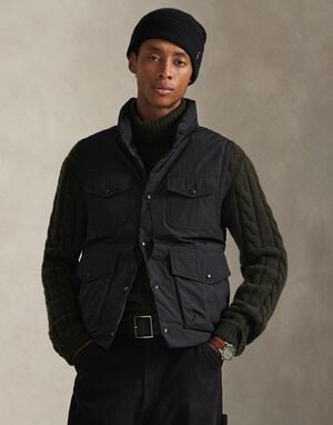 CTTN NYLON FAILLE-ELSDN UTLT VEST