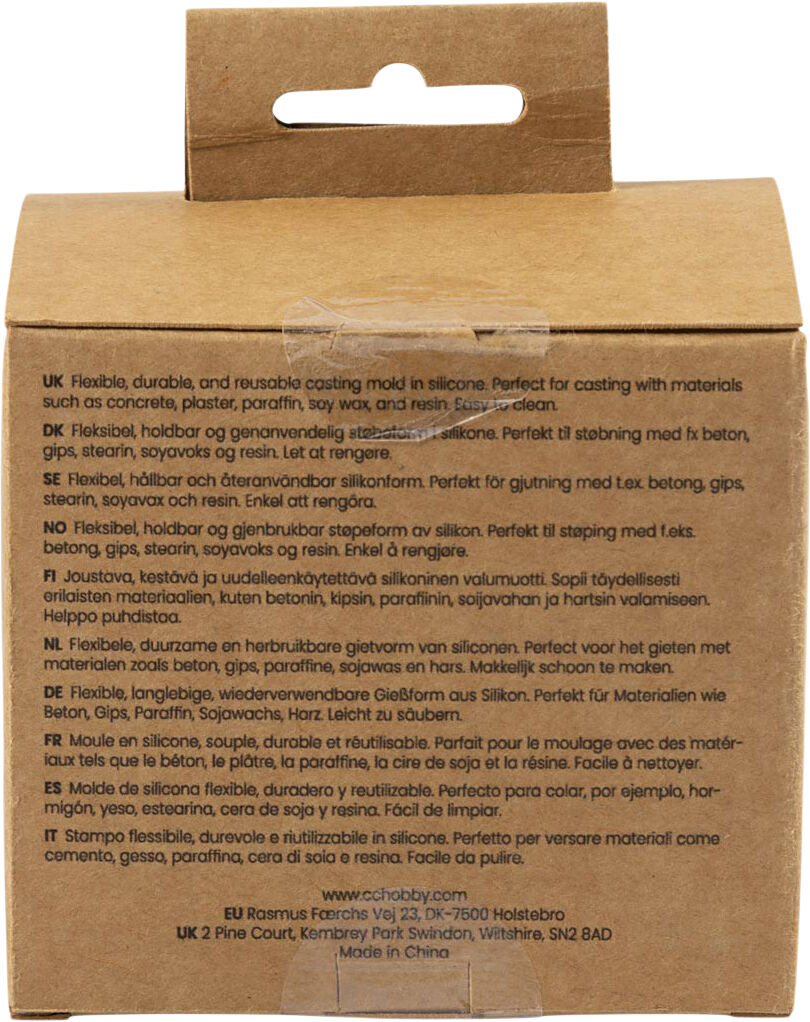 Silikoneform, Krukke med l&aring;g, H: 4,5 cm, diam. 7,5 cm,