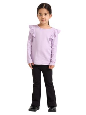 Flared leggings in soft cotton jers