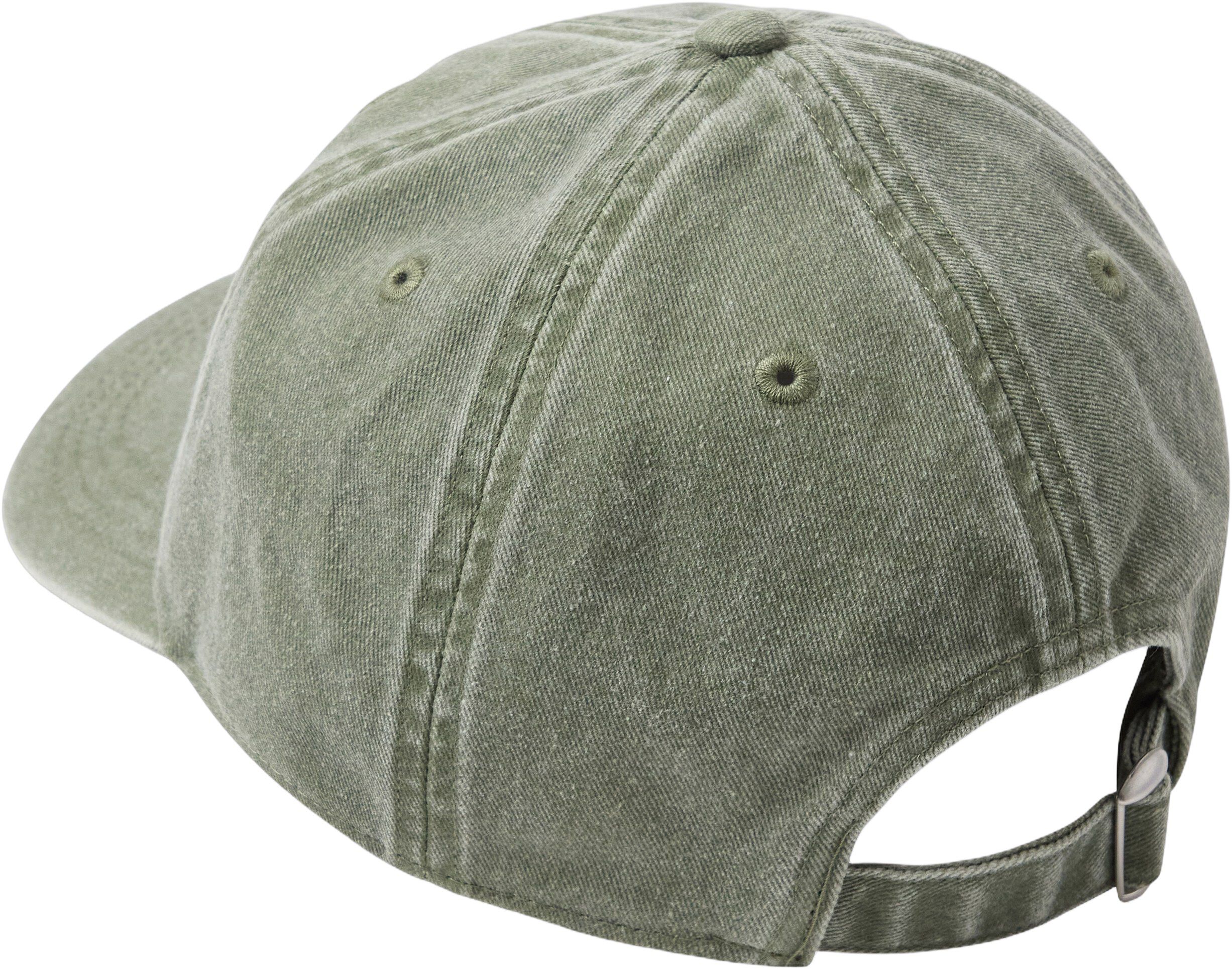 Kappe med rund skygge og brodert te