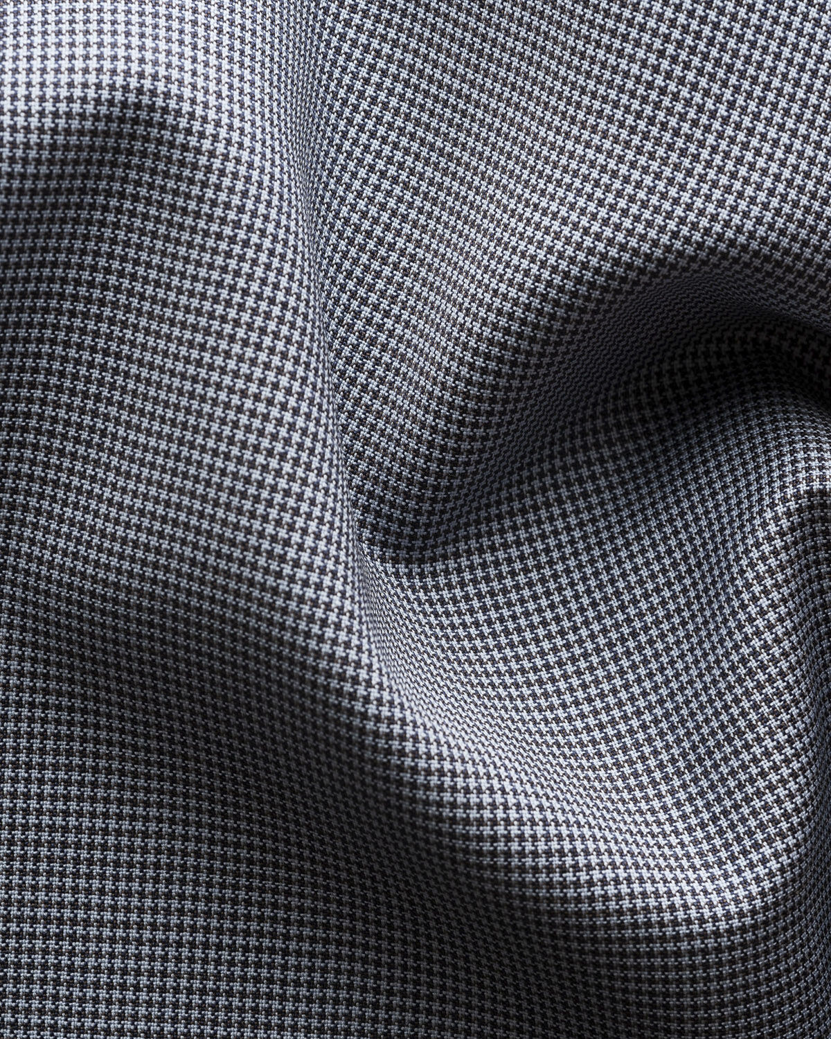 Contemporary Fit Brown Houndstoothmerino Wool Shirt