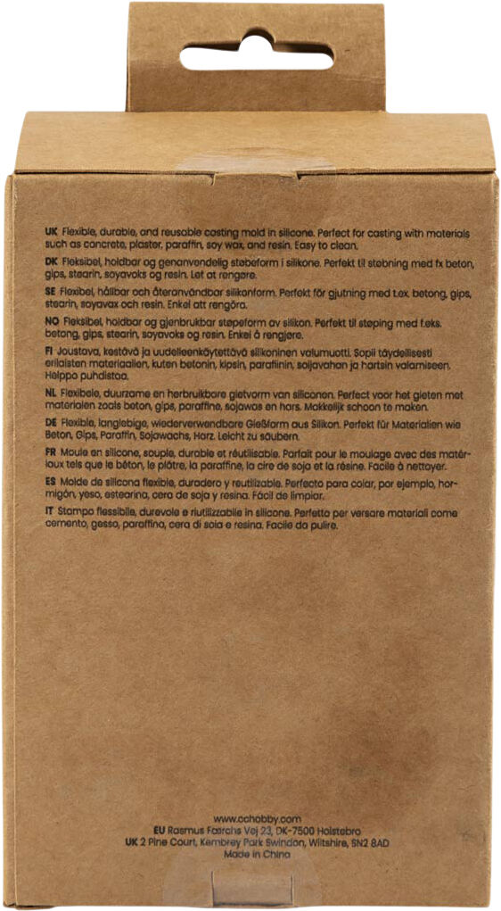 Silikoneform, Rillet dr&aring;beform, H: 8 cm, diam. 7 cm.