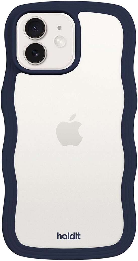 Wavy Case iPhone 12/12 Pro Midnight Blue/Transparent