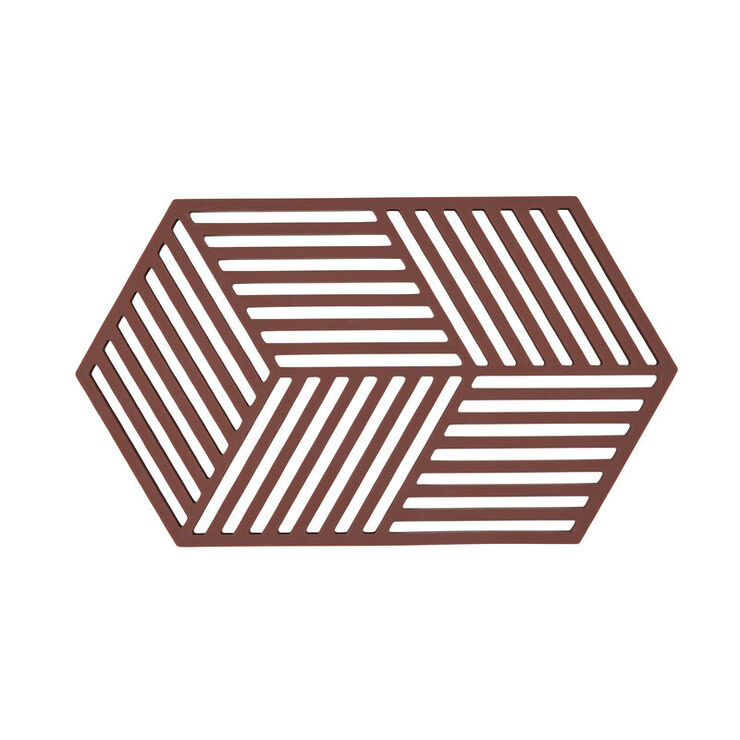 Bordskåner Hexagon 24 x 14 x 0,9 cm Burgundy Silikon
