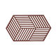 Bordskåner Hexagon 24 x 14 x 0,9 cm Burgundy Silikon