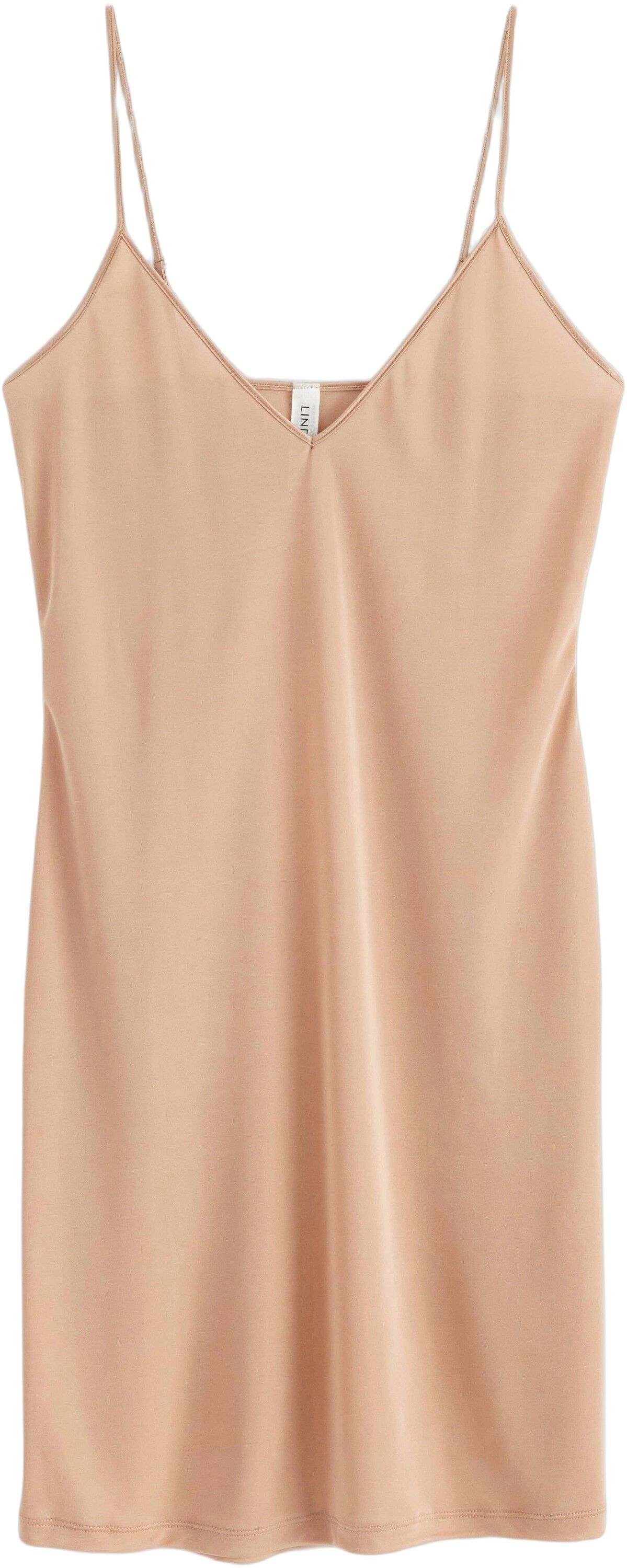 En slip med v-hals og smalle skulde