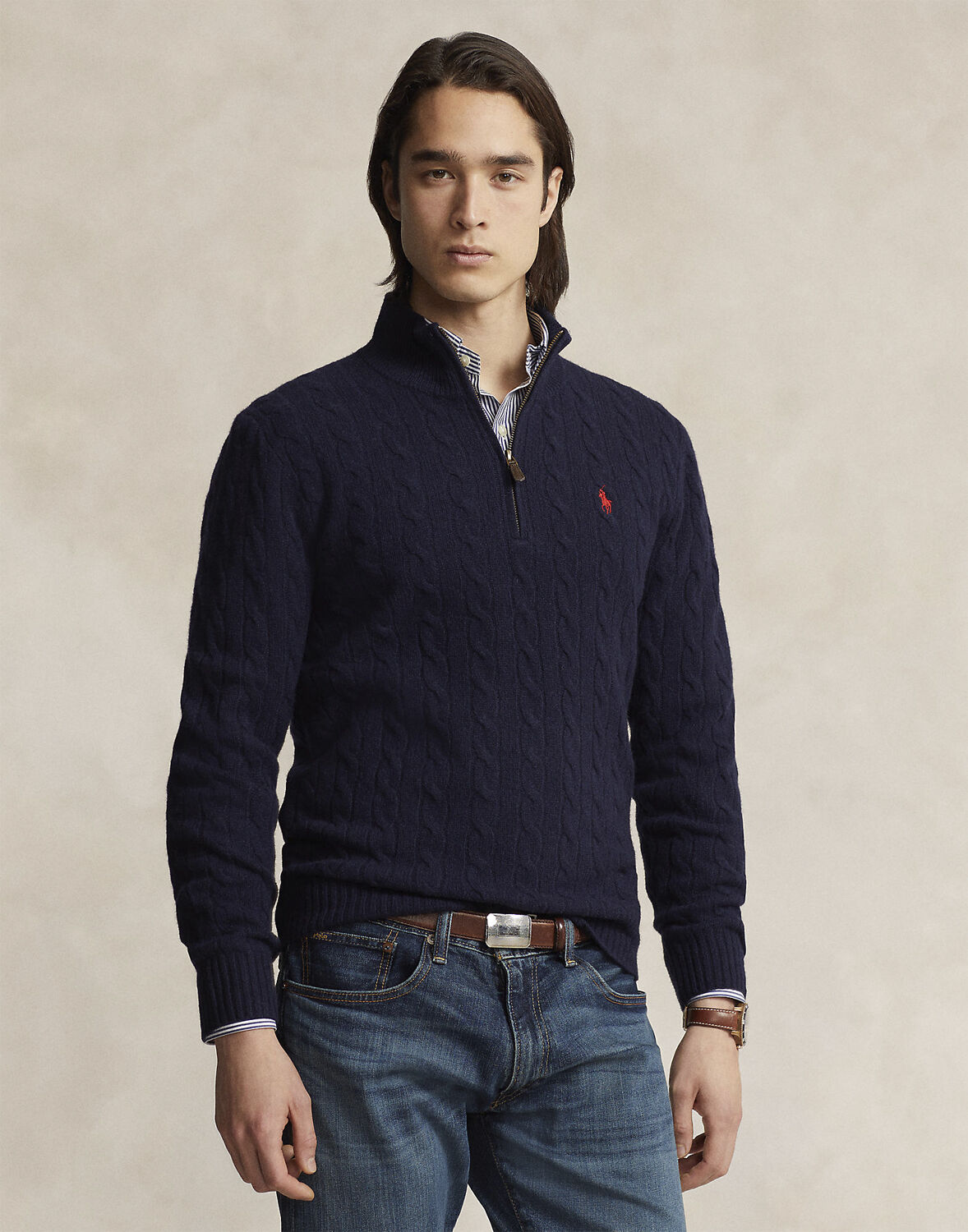 Cable-Knit Wool-Cashmere Sweater