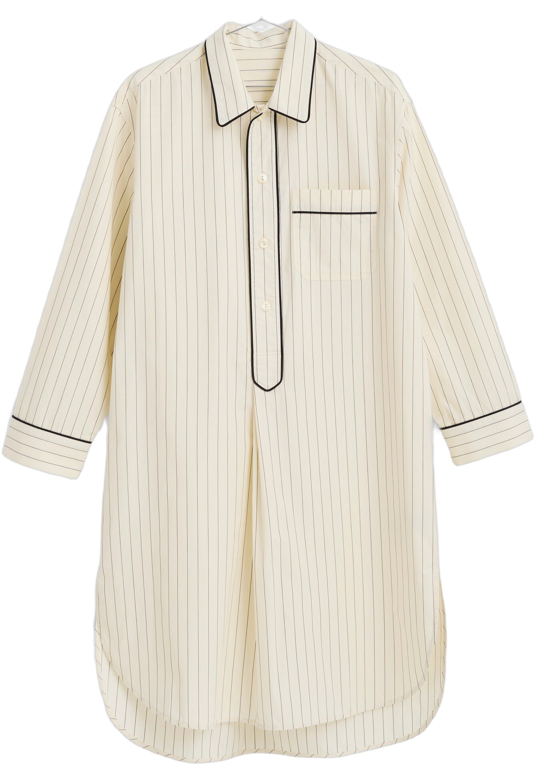 Fineline Long Nightshirt-S/M-Ivory