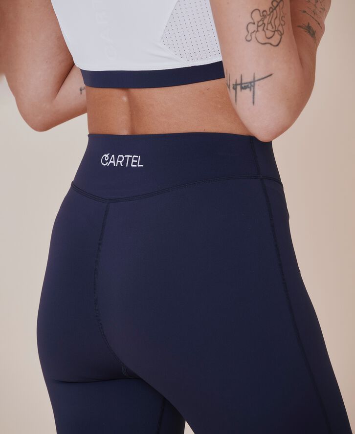 Sicilian high-waist flared leggings - Ocean