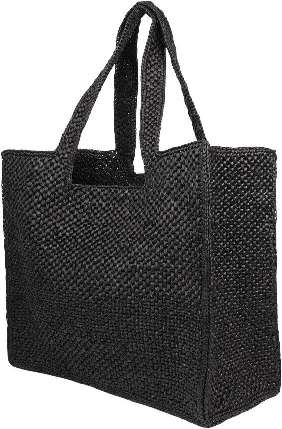 RIVABELLA - LARGE - WOVEN HANDBAG WITH LEATHER HANDLE