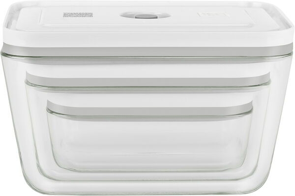 Fresh & Save Vakuum beholdersæt 3d i glas. S,M, L