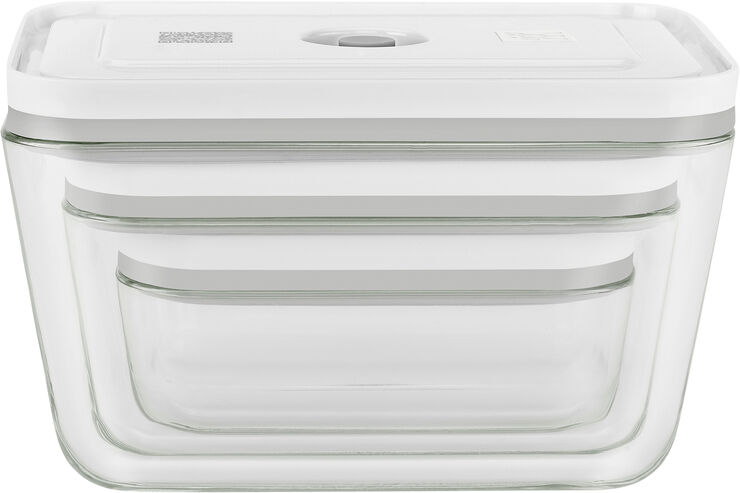 Fresh & Save Vakuum beholdersæt 3d i glas. S,M, L