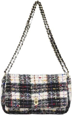 Boucle Checked Hollis Bag