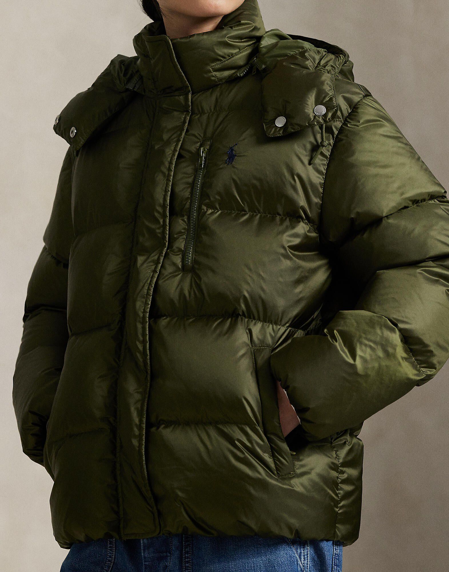 Water-Repellent Quilted Down Jacket