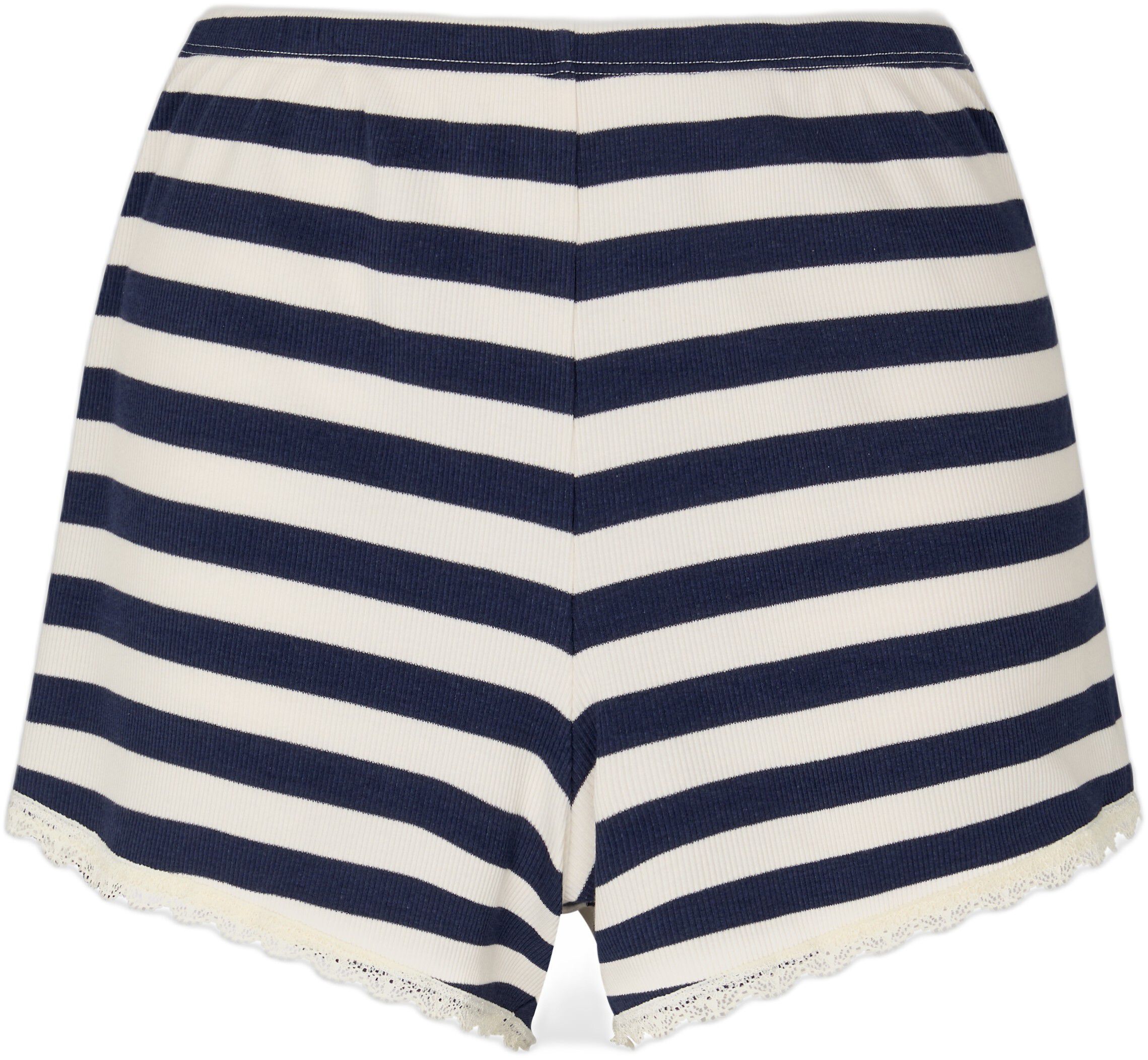 Short Jersey Rib Lace Stripe