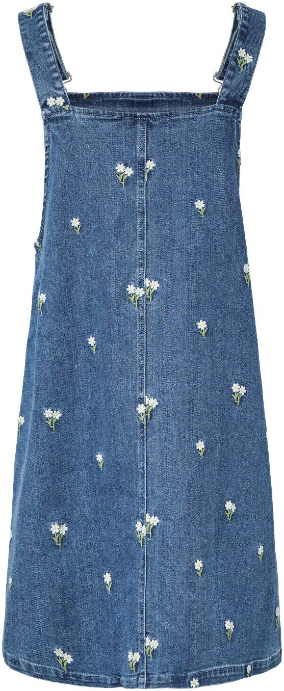 Pcflora Sl Denim Emb Spencer Dress