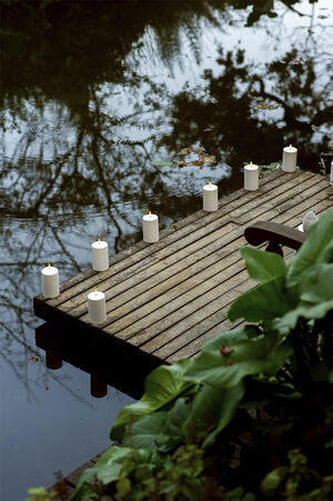 UYUNI Lighting - Outdoor LED Pillar Candle - White - 7,8 x 7,8 cm