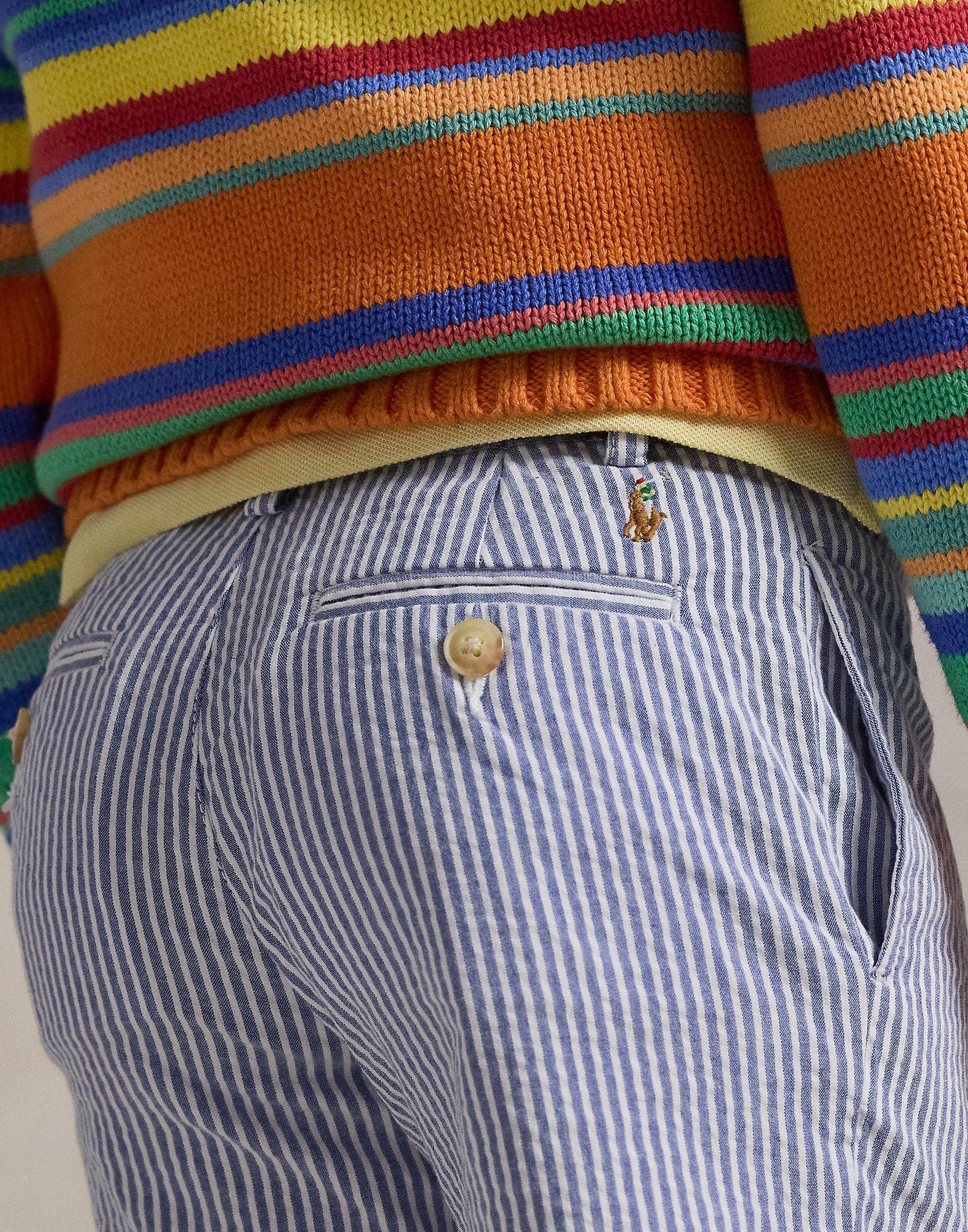 Stretch Cotton Seersucker Short