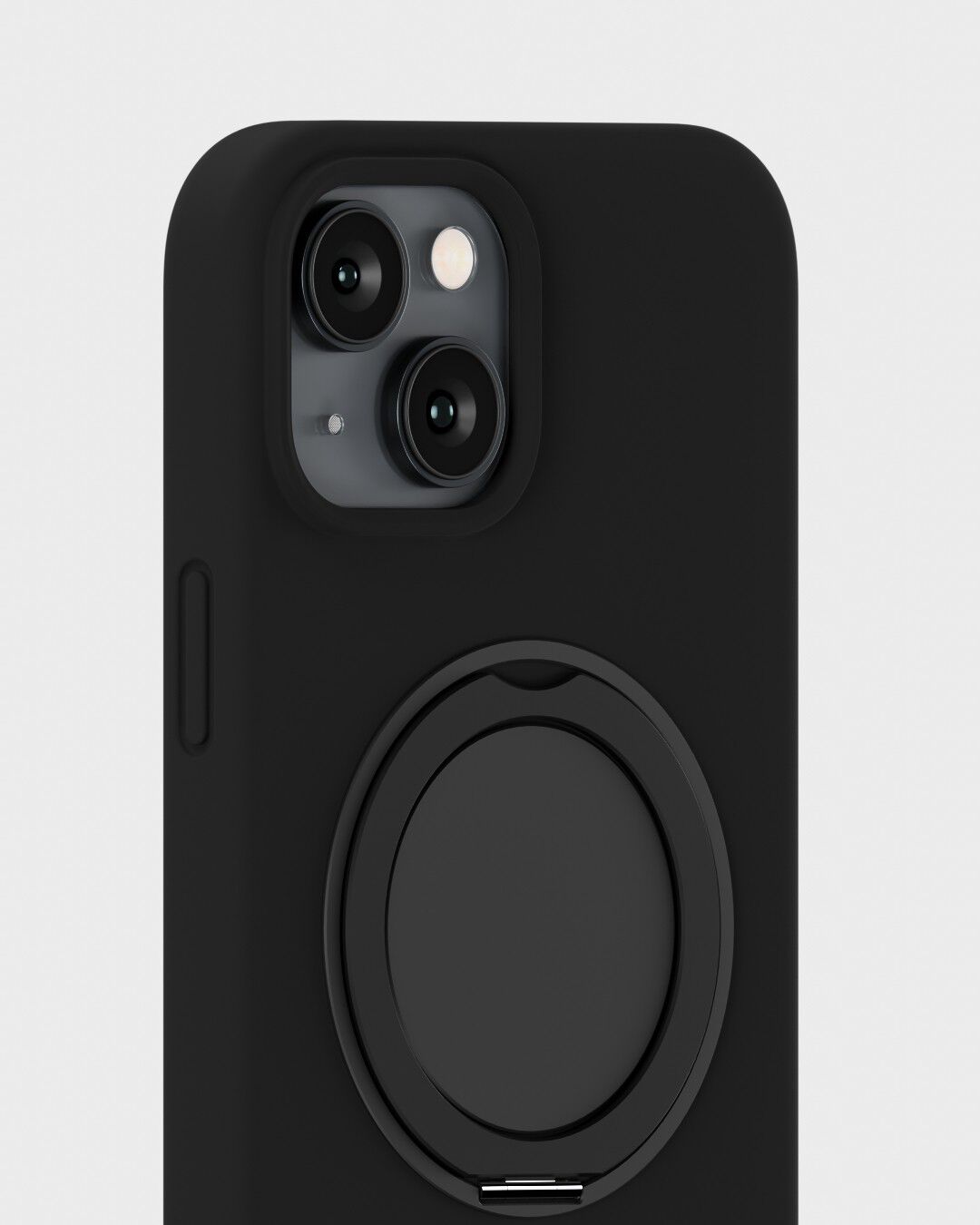 Silicone Stand Case iPhone 15 Black