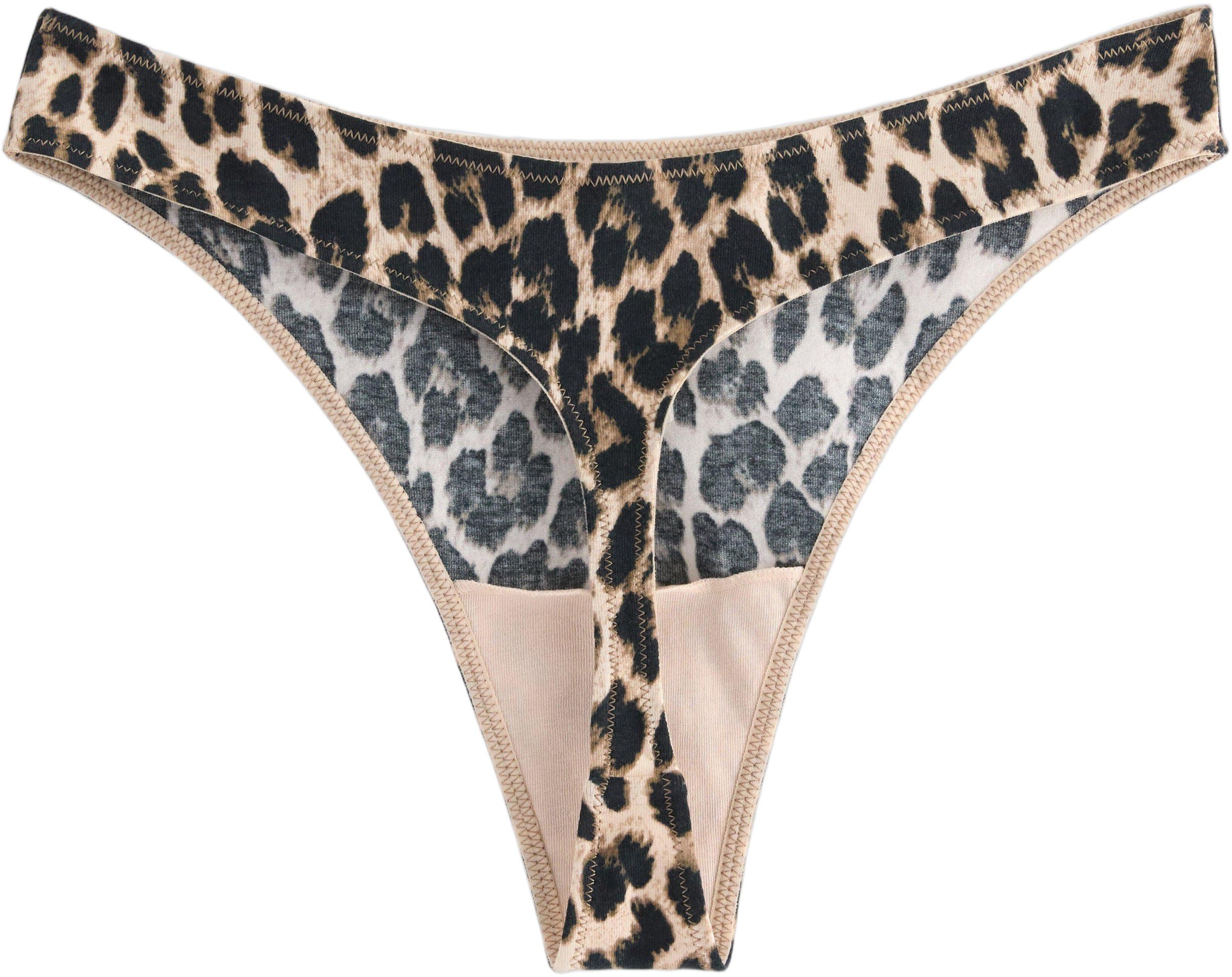 Cotton thong with a low-rise waist
