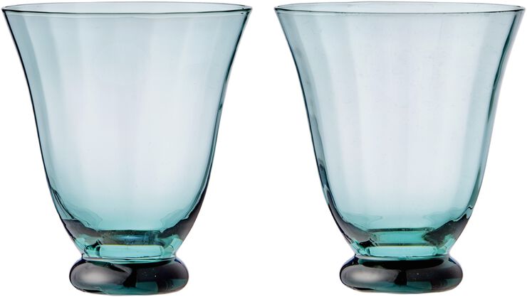 Water Glass Trellis Topaz S/2pcs