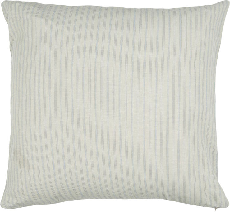 Pude natur m/lyseblå striber
