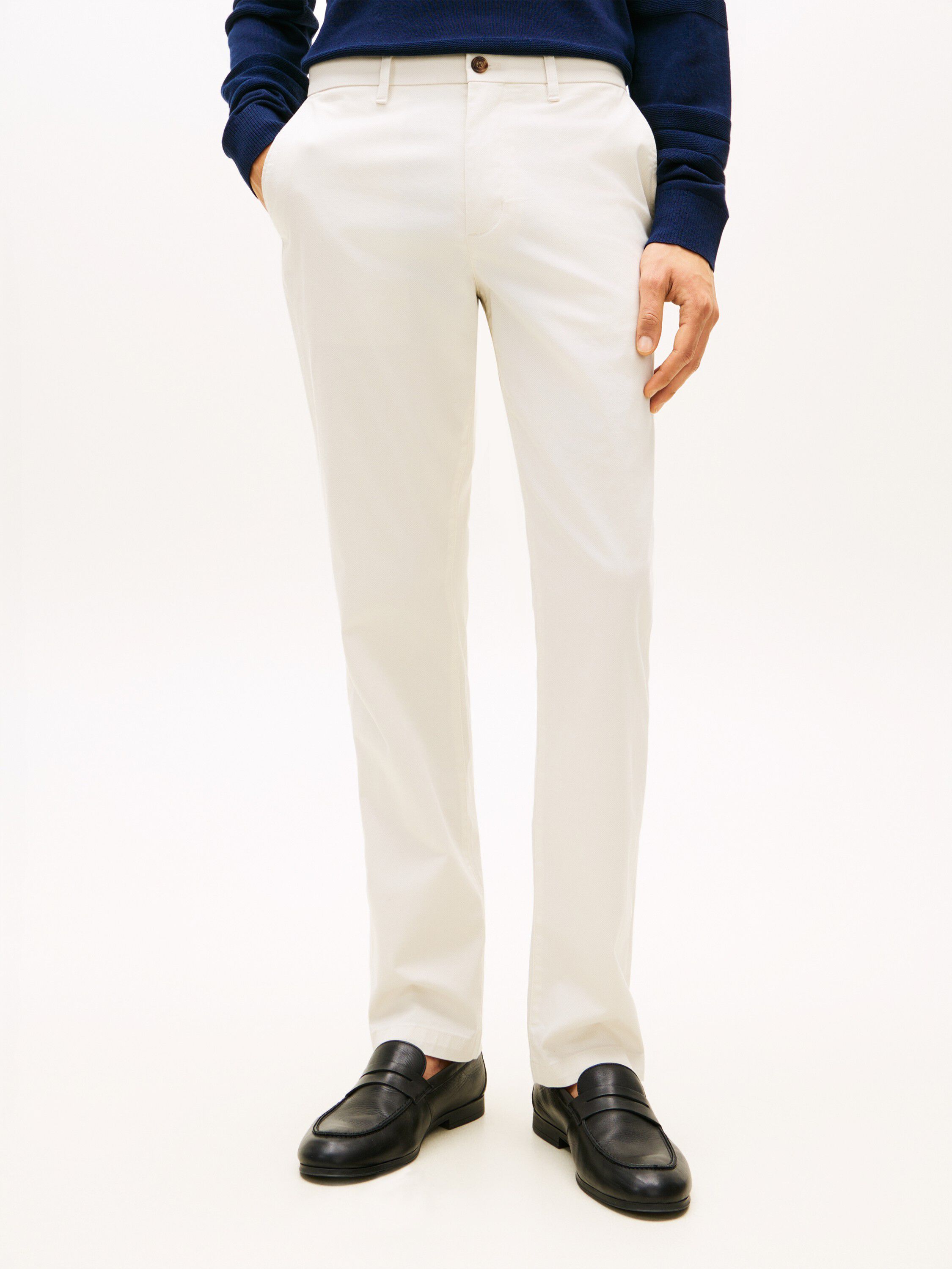 Denton Micro Print Straight Leg Chinos
