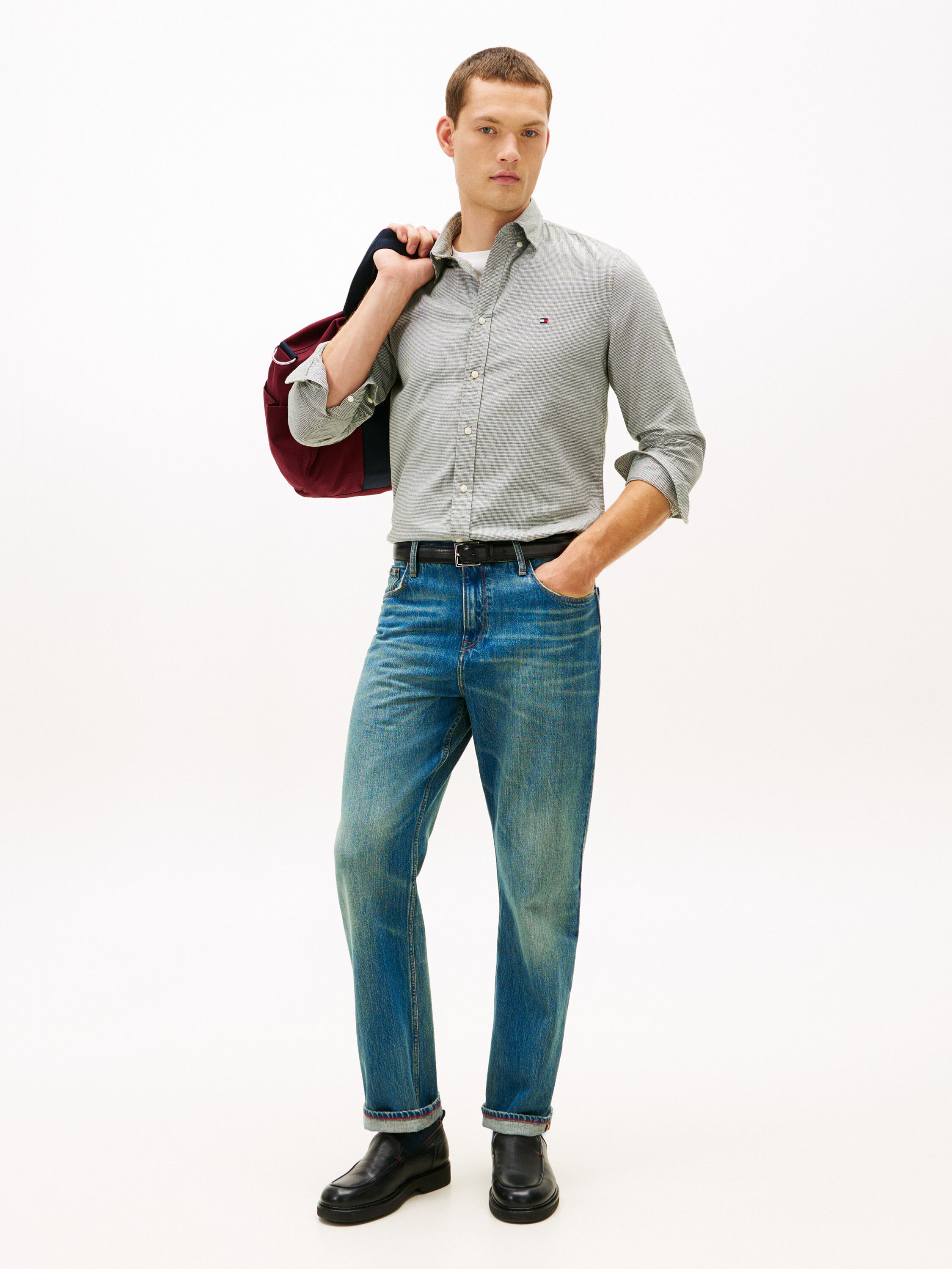 FLEX POPLIN MINI PRINT SF SHIRT