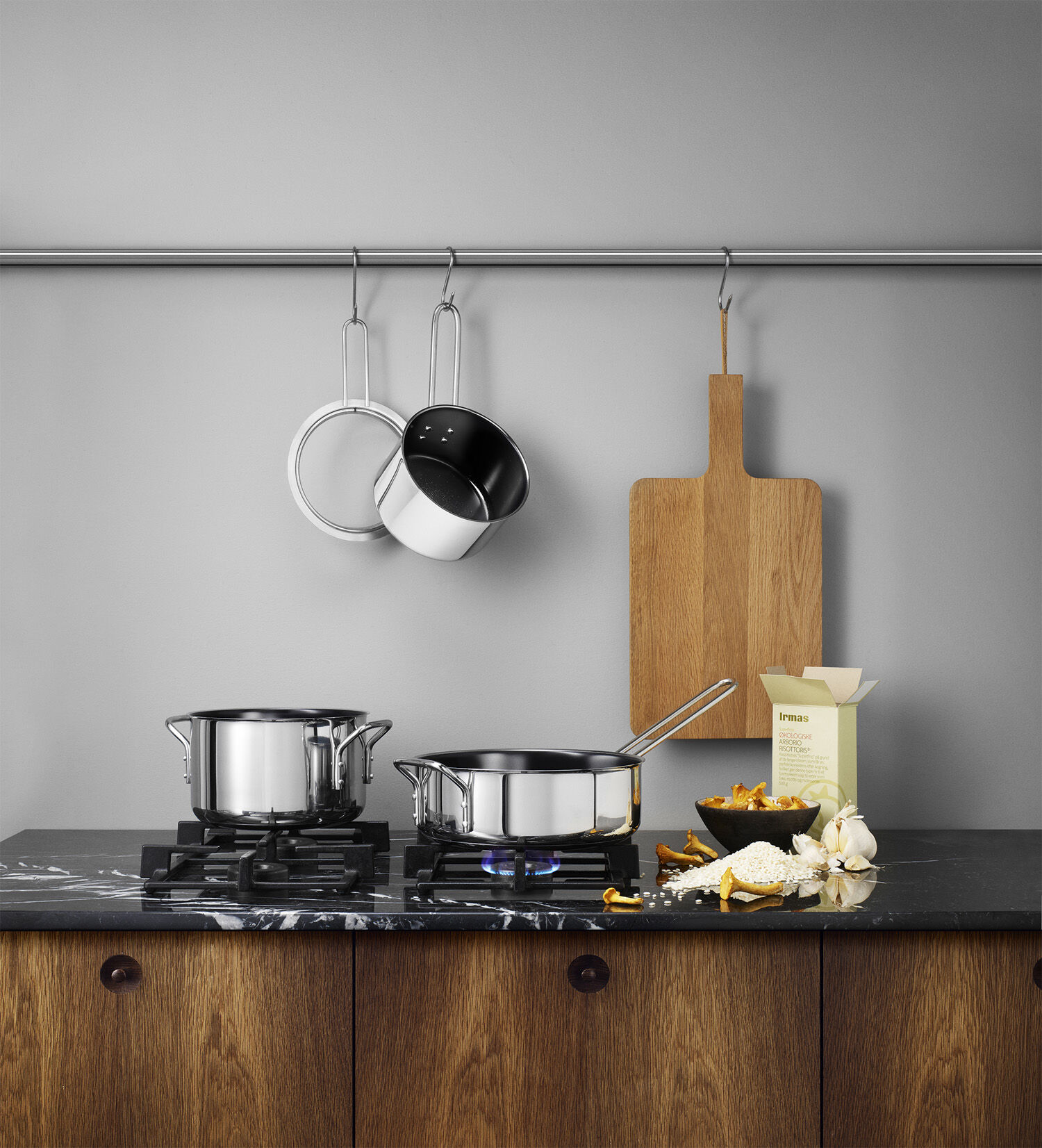 Gryde 4,8l rustfrit st&aring;l m/keramisk bel&aelig;gning