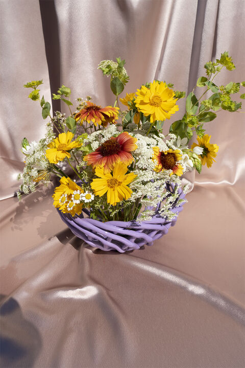 CERAMIC BASKET SICILIA LARGE LILAC